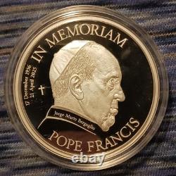IN MEMORIAM POPE FRANCIS 1 Oz Silver Coin 5$ Cook Islands 2025