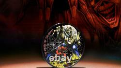 IRON MAIDEN 1oz Silver Coin The Number Of The Beast 2022 COOK ISLANDS $5 Dollars