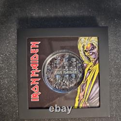 IRON MAIDEN 2024 Cook Islands 3 Oz Silver Coin Eddie Black