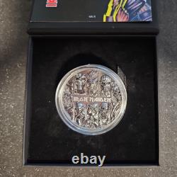 IRON MAIDEN 2024 Cook Islands 3 Oz Silver Coin Eddie Black