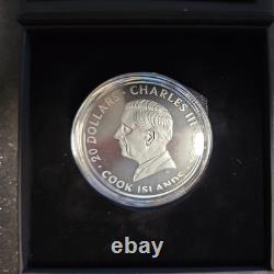 IRON MAIDEN 2024 Cook Islands 3 Oz Silver Coin Eddie Black
