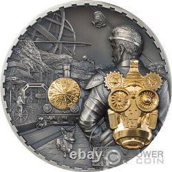 JET PACK Steampunk Gilded 3 Oz Silver Coin 20$ Cook Islands 2021