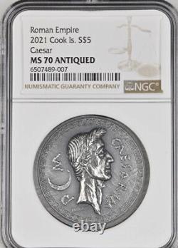 JULIUS CAESAR Roman Empire 1 Oz Silver Coin 5$ Cook Islands 2021