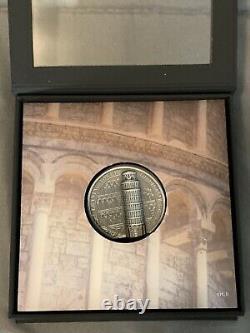 LEANING TOWER OF PISA 2 oz. Silver Coin $10 Cook Islands 2022 CIT 1372 MINTED