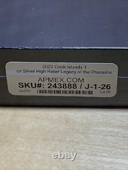 LEGACY OF THE PHARAOHS 1 oz. Silver Coin Cook Islands 2022 SEALED! NEW! OOS