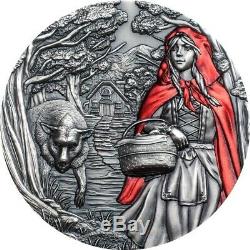 LITTLE RED RIDING HOOD 3 Oz Silver High Relief Coin $20 Cook Islands 2019