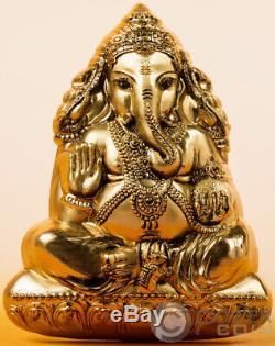 LORD GANESHA Shaped 3 Oz Silver Coin 20$ Cook Islands 2019