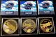 LOT OF 3 Cook Islands 2008 Antonov 74 Aircraft Ruthenium Gold UKRAINE 1OZ Silver