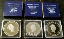 LOT OF 3 Cook Islands 2008 Antonov 74 Aircraft Ruthenium Gold UKRAINE 1OZ Silver