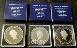 LOT OF 3 Cook Islands 2008 Antonov 74 Aircraft Ruthenium Gold UKRAINE 1OZ Silver