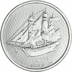 LOT of 20 2021 Cook Islands Silver Bounty Sailing Ship 1/10 oz. 999 fine coins