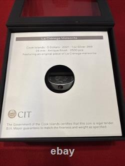 La Cienega Meteorite Coin Cook Islands. 999 Fine 1 oz Silver 2021
