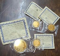 Large 2020 Cook Islands $25 1200mg. 999 Fine Gold Buffalo Coin & 3-$5-200 Mg