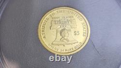 Lot Of 4 Cook Islands $5 1/10 Ounce. 24 (24%) Gold Proof Coins 2011 2019 2020