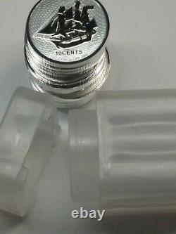 Lot of 20 2021 Cook Islands 1/10 oz Silver Bounty Coin Mint tube