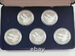 Lot of 5 2021 Cook Islands $2 American Double Eagle 1/2oz. 999 Silver Coins