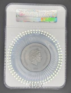 MAKE OFFER? Cook Islands 2020 $25 Tortoise UHR Antiqued 5oz. 9999 Silver MS70