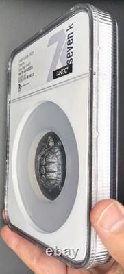 MAKE OFFER? Cook Islands 2020 $25 Tortoise UHR Antiqued 5oz. 9999 Silver MS70