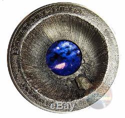 METEORITE-CAMPO DEL CIELO Chaco Crater 3 Oz Silver Coin 20$ 2016 Cook Islands