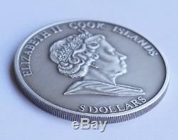 METEORITE HAH 280 5$ Silver Coin Cook Islands 2010, Low mintage