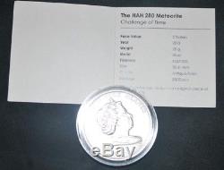 METEORITE HAH 280 5$ Silver Coin Cook Islands 2010 super nice coin