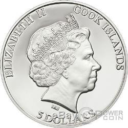 METEORITE MUONIONALUSTA Silver Coin 5$ Cook Islands 2011