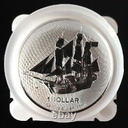 MINT ROLL 20 x 2020 1 OZ SILVER COOK ISLANDS MUTINY ON THE BOUNTY PIRATE SHIP