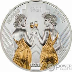 MORGAN AND PEACE 1 Oz Silver Coin 1$ Cook Islands 2021