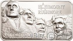 MOUNT RUSHMORE Square Liberty Collection 2 Oz Silver Coin 10$ Cook Islands 2018