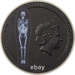 MUMMY X-RAY 1 oz Silver Proof Coin in Box + COA 2022 Cook Islands $5 Dollars