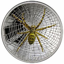 Magnificent Life 2016 (cook Islands) Wasp Spider 1oz Silver Proof Coin