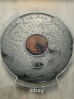 Mars The Red Planet Meteorites 3 Oz Silver Coin Cook Islands 2017 Pcgs Ms70 Fd