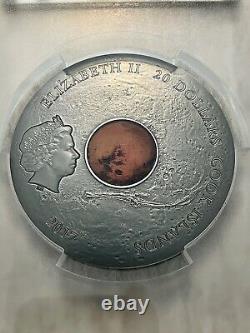 Mars The Red Planet Meteorites 3 Oz Silver Coin Cook Islands 2017 Pcgs Ms70 Fd