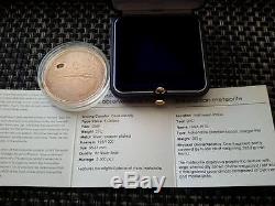 Meteorite MARS Cook Islands 2009 1Oz 5 Dollars silver Box Original coin 100%