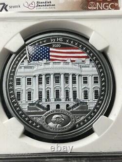 Miles Standish War Of 1812 White House 1 oz. Silver Coin NGC PF70 1600 Minted