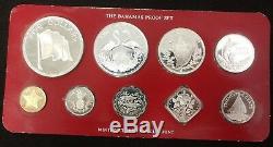 Mixed Lot of Foreign Proof Sets with Silver Coins Cook Islands, Guyana, others