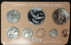 Mixed Lot of Foreign Proof Sets with Silver Coins Cook Islands, Guyana, others