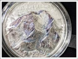 Mount Everest First Ascent 2 oz Proof Silver Coin 10$ Cook Islands 2023