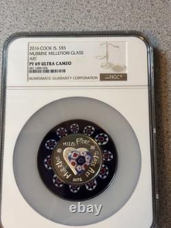 Murrine Millefiori Glass Art 2016 Cook IS $5 Silver Coin PF NGC 69 Ultra Cameo