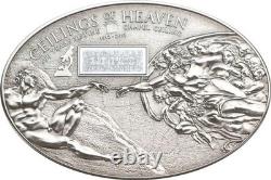NANO SISTINE CHAPEL Ceilings of Heaven Silver Coin $5 Cook Islands 2012