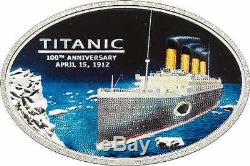 NEW Cook Islands $5 2012 Silver Proof TITANIC with coal from the Titanic wreck