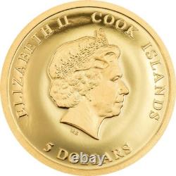 NEW YORK Big City Lights Gold Coin $5 Cook Islands 2022