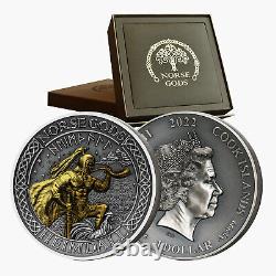 Norse God Heimdall Gold Plated 2oz Silver Coin $1 Cook Islands 2022 Limited Ed