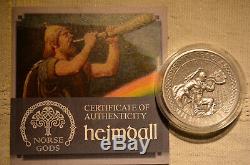 Norse Gods, Heimdall, 2 oz Silver Coin, Cook Islands 2016
