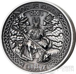 ODIN Norse Gods High Relief 2 Oz Silver Coin 10$ Cook Islands 2015