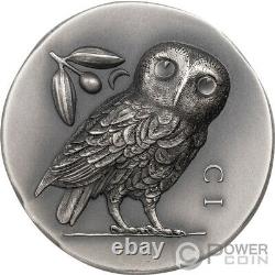 OWL OF ATHENA 1 Oz Silver Coin 5$ Cook Islands 2021