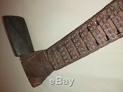 Old Polynesian (Cook Islands) Ceremonial Adze. 19th century (1870s or older)