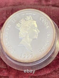 One Dollar Diana Princess Wales 1997 Cook Islands Elizabeth II Silver Proof 1 Oz