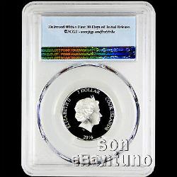 PCGS GRADED PR69 DCAM FIRST STRIKE Brexit Silver Proof COIN 2016 Cook Islands $1