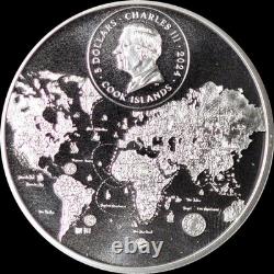 PCGS MS70 2024 Cook Islands Shark Bay Stromatolites $5 1 oz. 999 Fine Silver